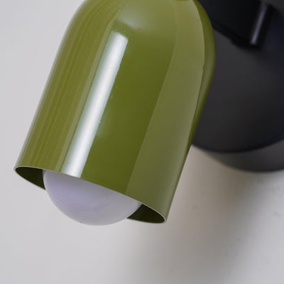 Teriielle Wall Lamp Green Black Minimalist Plug-In