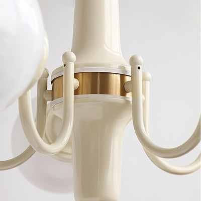 Elauian Chandelier Globe Cream Modern