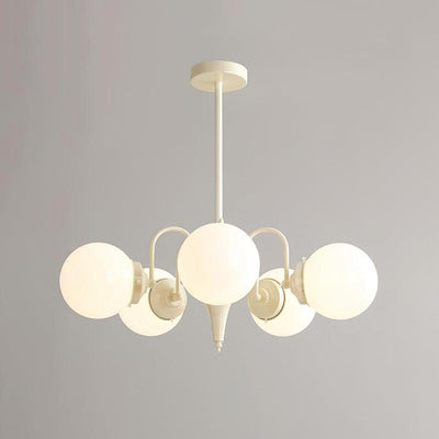 Elauian Chandelier Globe Cream Modern