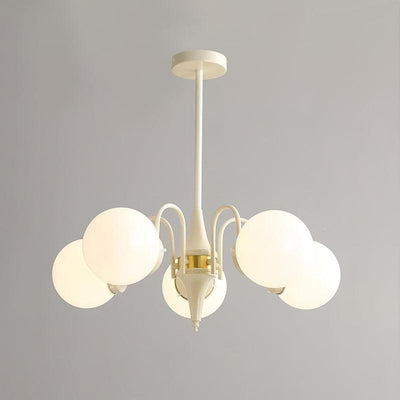 Elauian Chandelier Globe Cream Modern