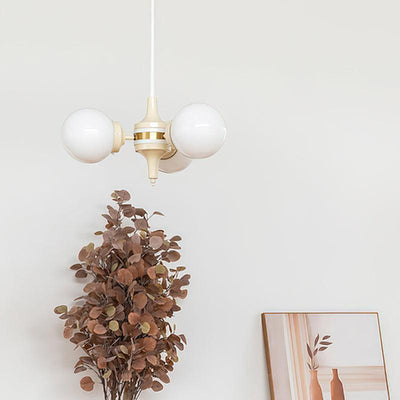 Elauian Chandelier Globe Cream Modern