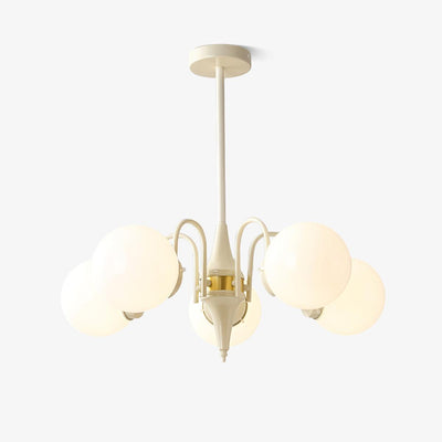 Elauian Chandelier Globe Cream Modern