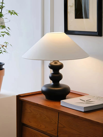 Vominex Wood Fabric Vintage Table Lamp