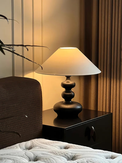 Vominex Wood Fabric Vintage Table Lamp