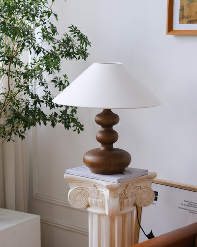 Vominex Wood Fabric Vintage Table Lamp