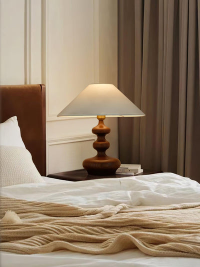 Vominex Wood Fabric Vintage Table Lamp