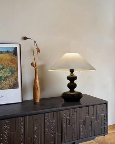 Vominex Wood Fabric Vintage Table Lamp