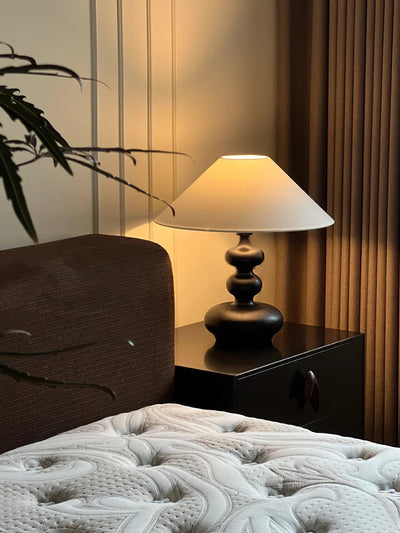 Vominex Wood Fabric Vintage Table Lamp
