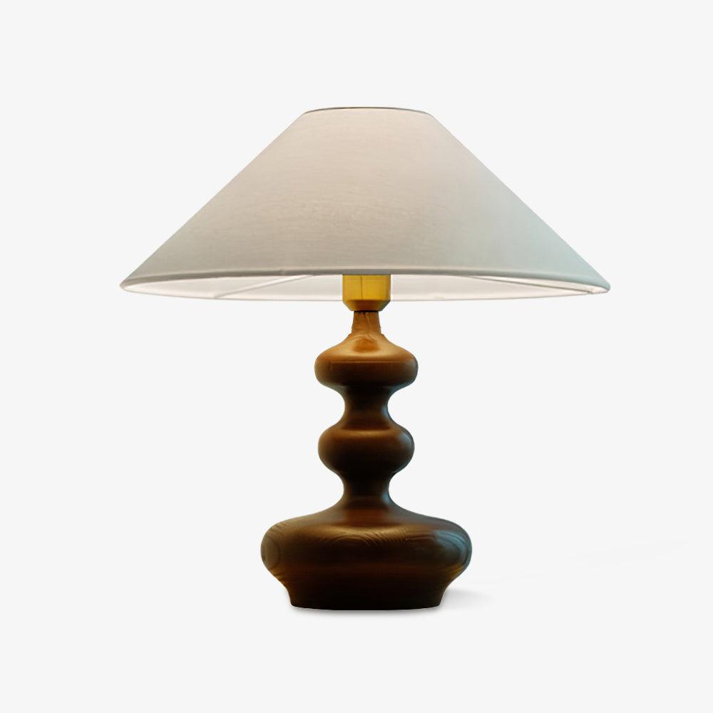Vominex Wood Fabric Vintage Table Lamp