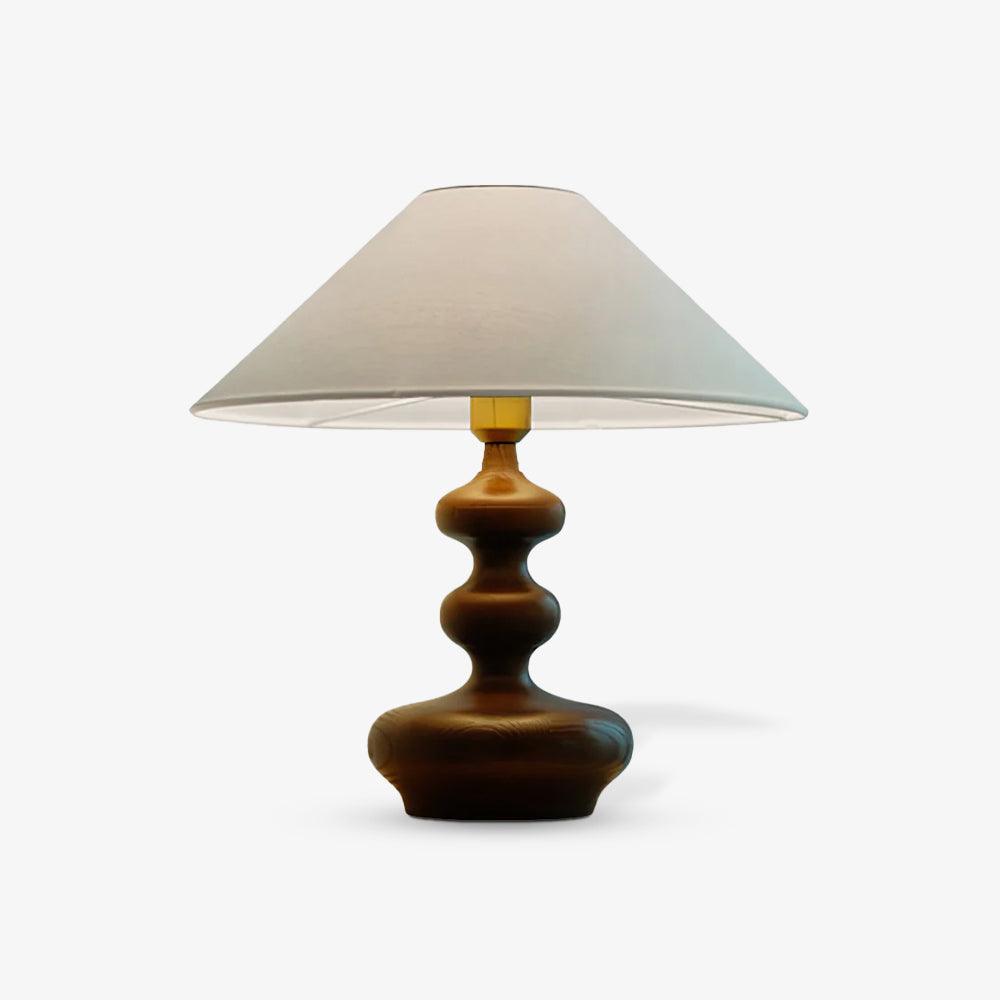 Vominex Wood Fabric Vintage Table Lamp