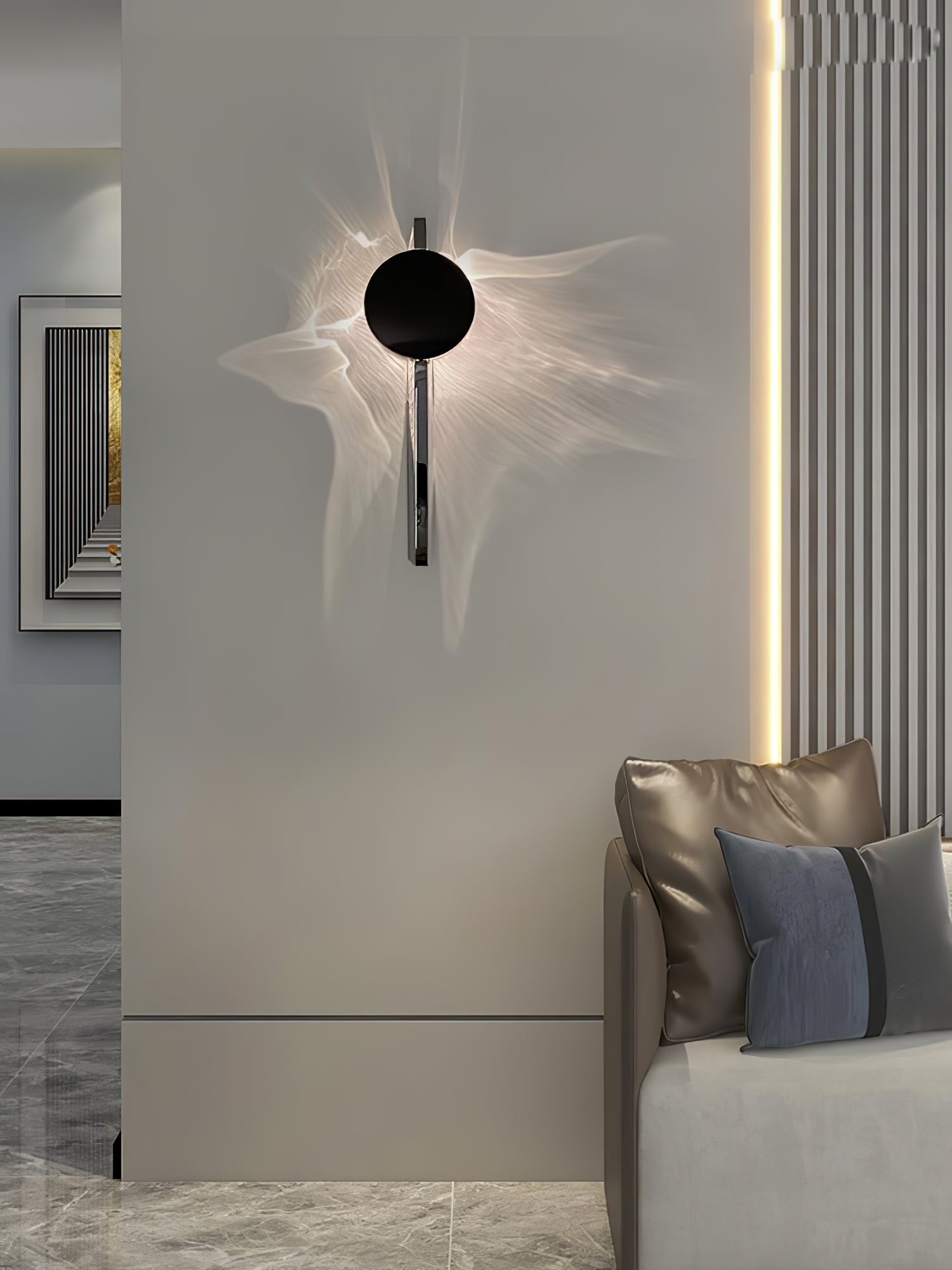 Delaview Kinetic Shadow Indoor Wall Light