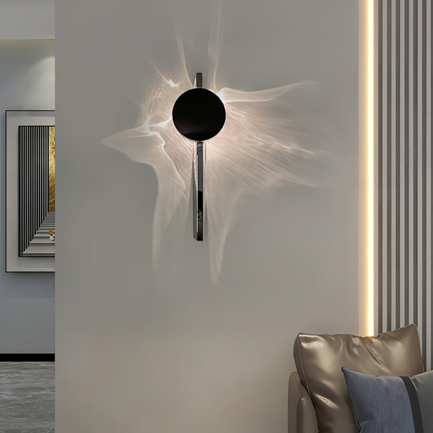 Delaview Kinetic Shadow Indoor Wall Light