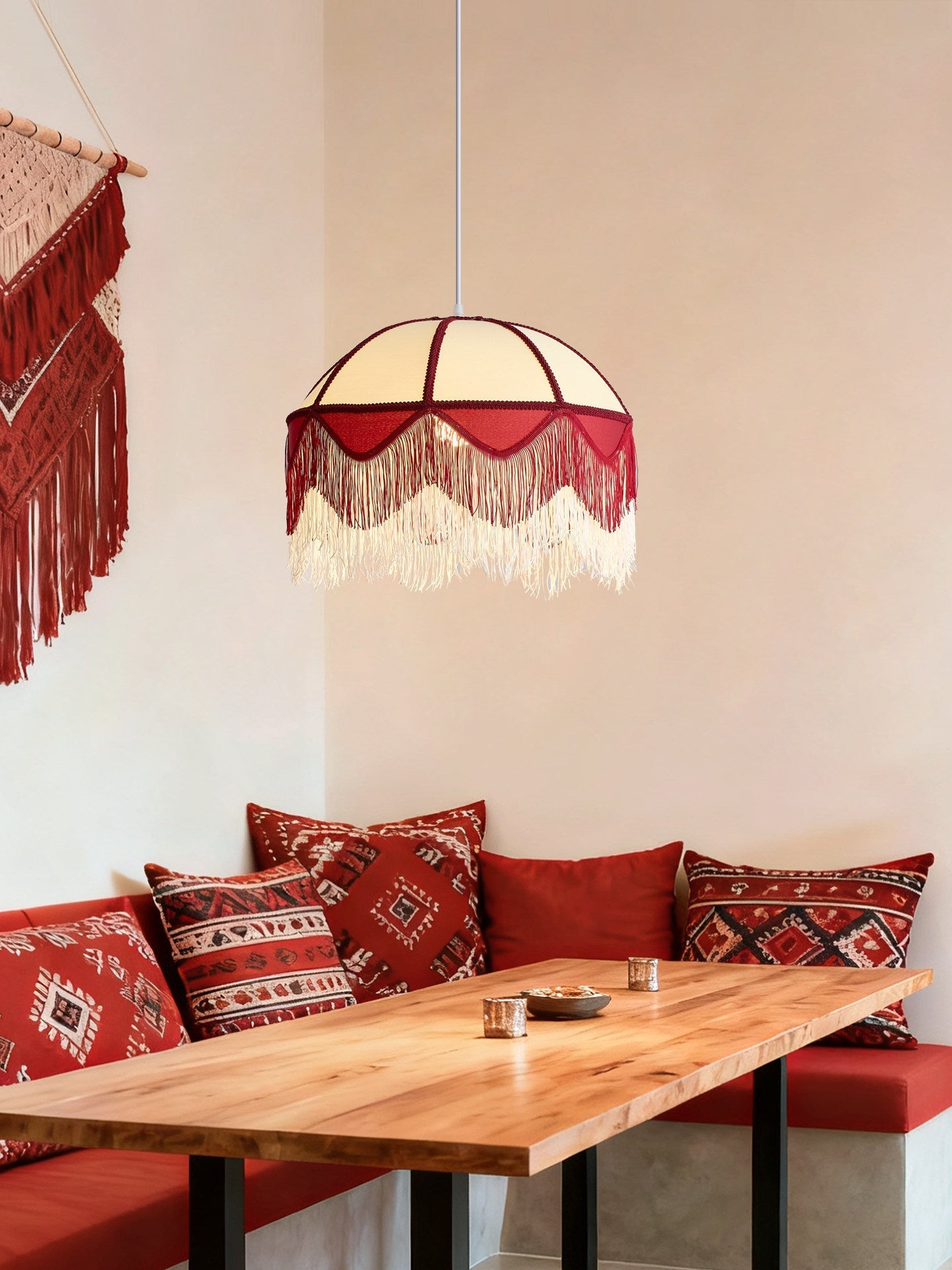 Velloria Fringe Dome Pendant Light