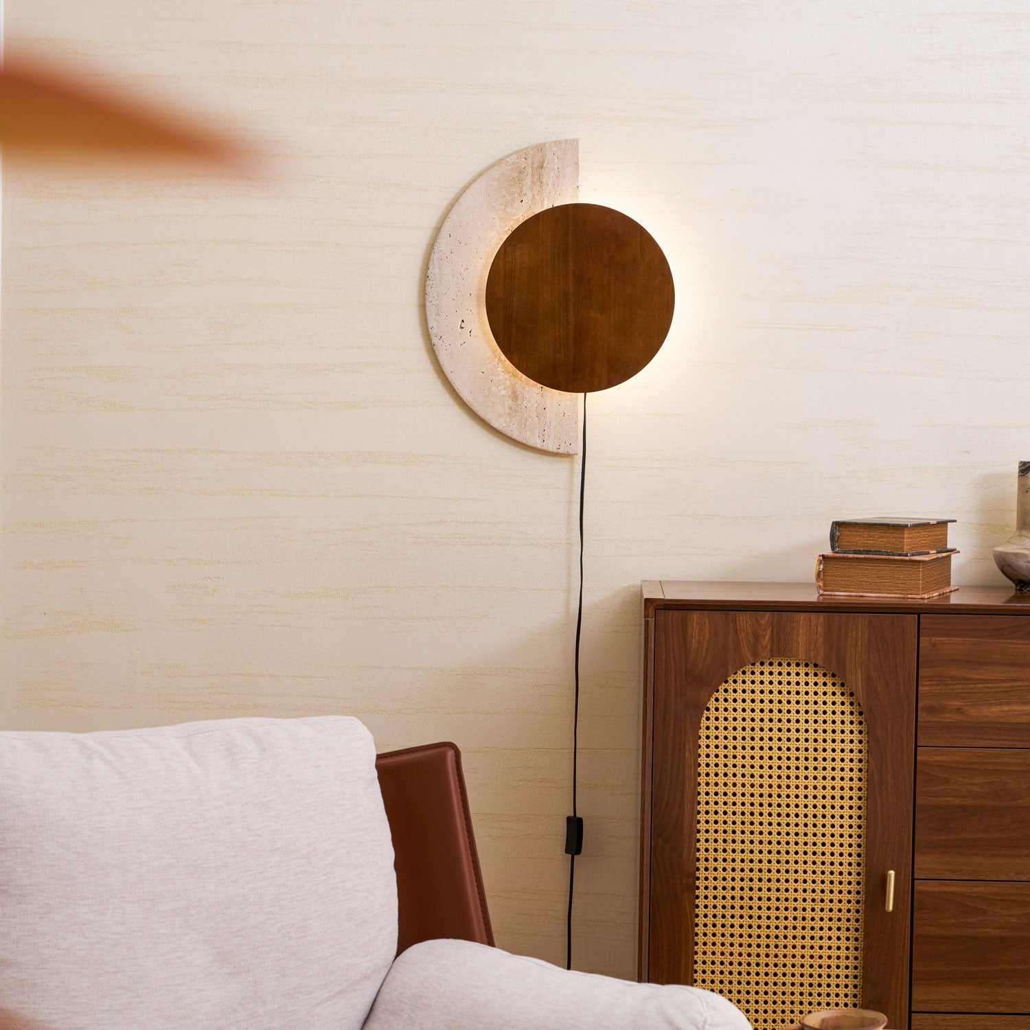 Crescent Halo Plug-in Wall Sconce