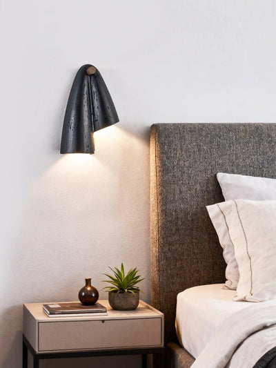 Kora Modern Black Travertine Wall Lamp