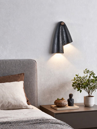 Kora Modern Black Travertine Wall Lamp