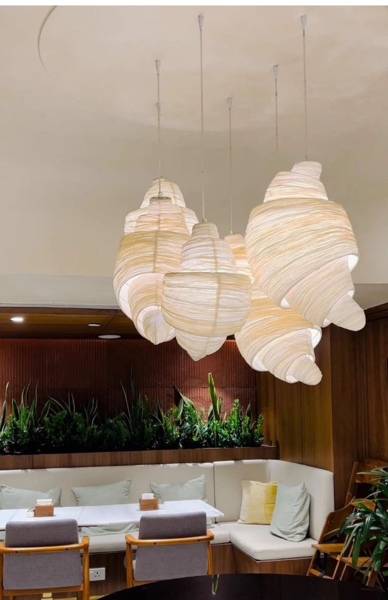Croissant Fabric Pendant Light
