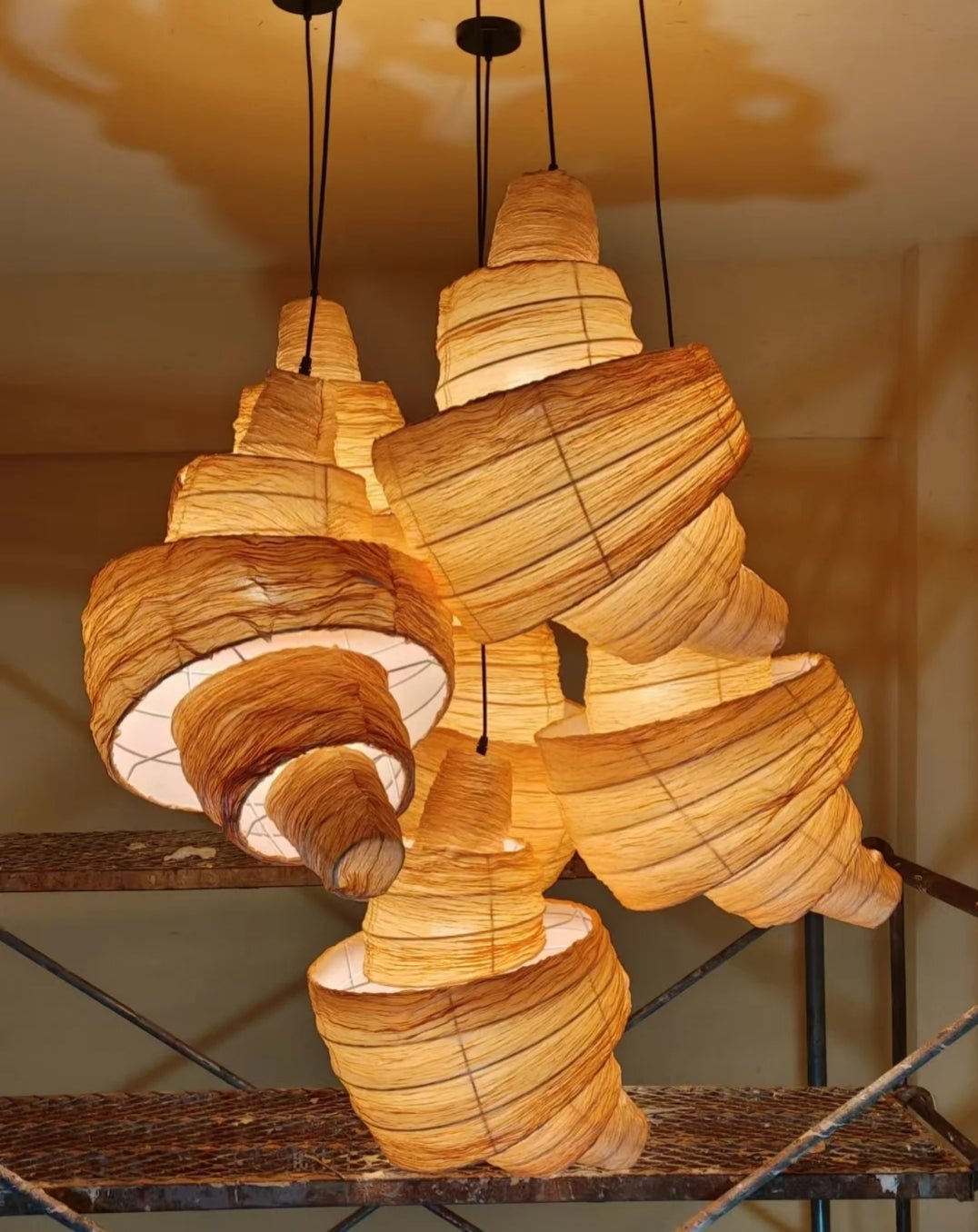 Croissant Fabric Pendant Light