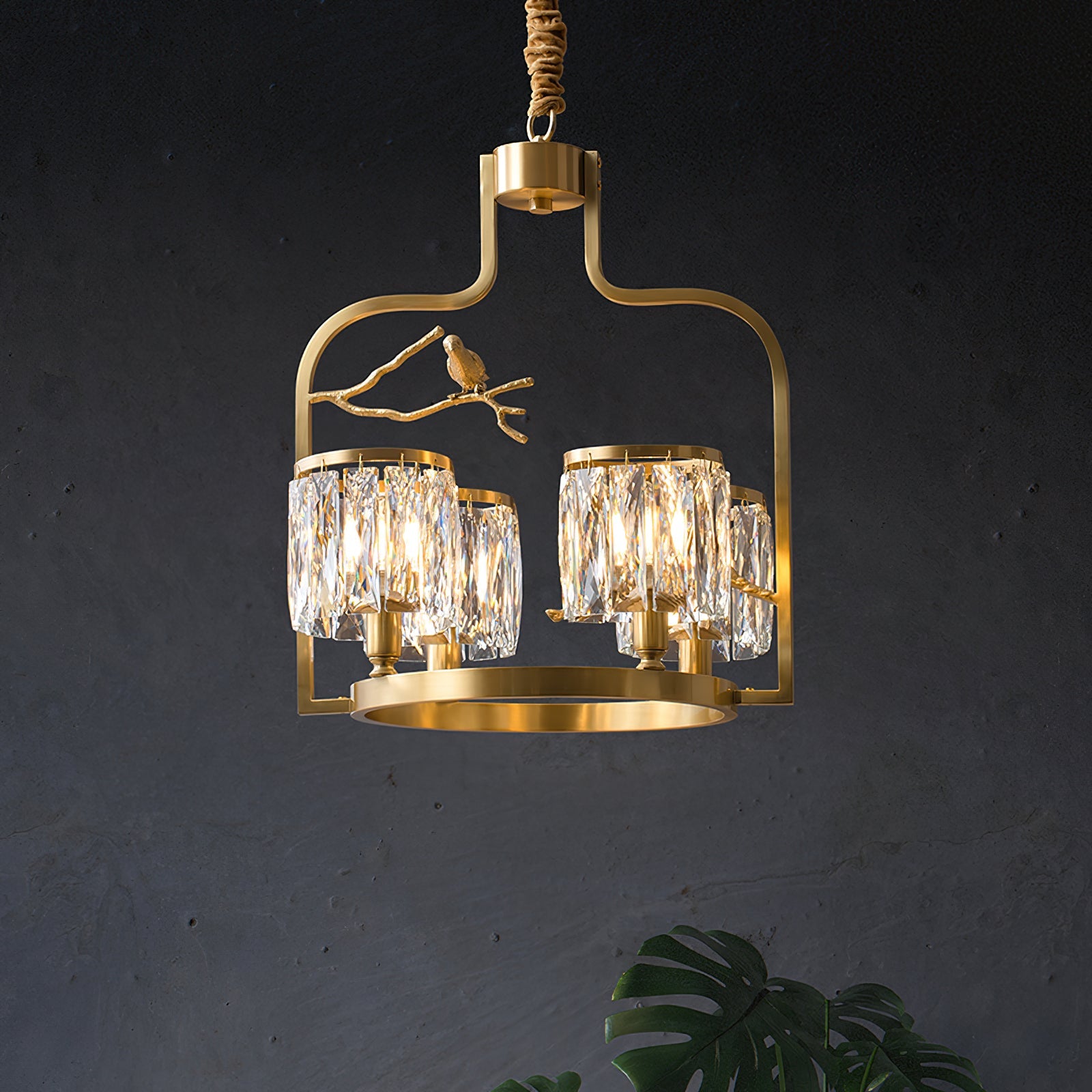 Briarmere Crystal Bird Chandelier