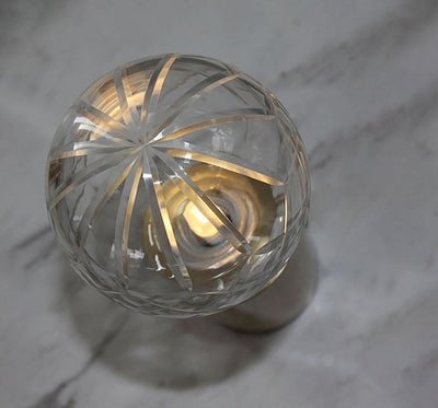 Lyrician Brass Glass Industrial Table Lamp