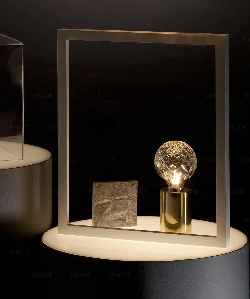 Lyrician Brass Glass Industrial Table Lamp