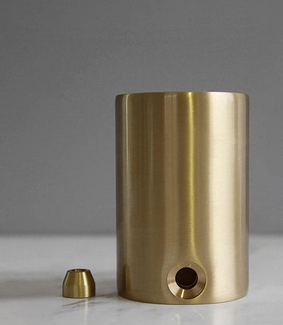 Lyrician Brass Glass Industrial Table Lamp