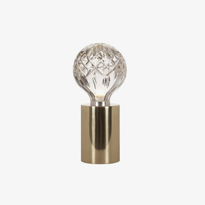 Lyrician Brass Glass Industrial Table Lamp