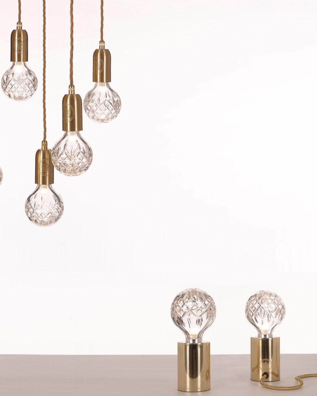 Lyrician Brass Glass Industrial Table Lamp