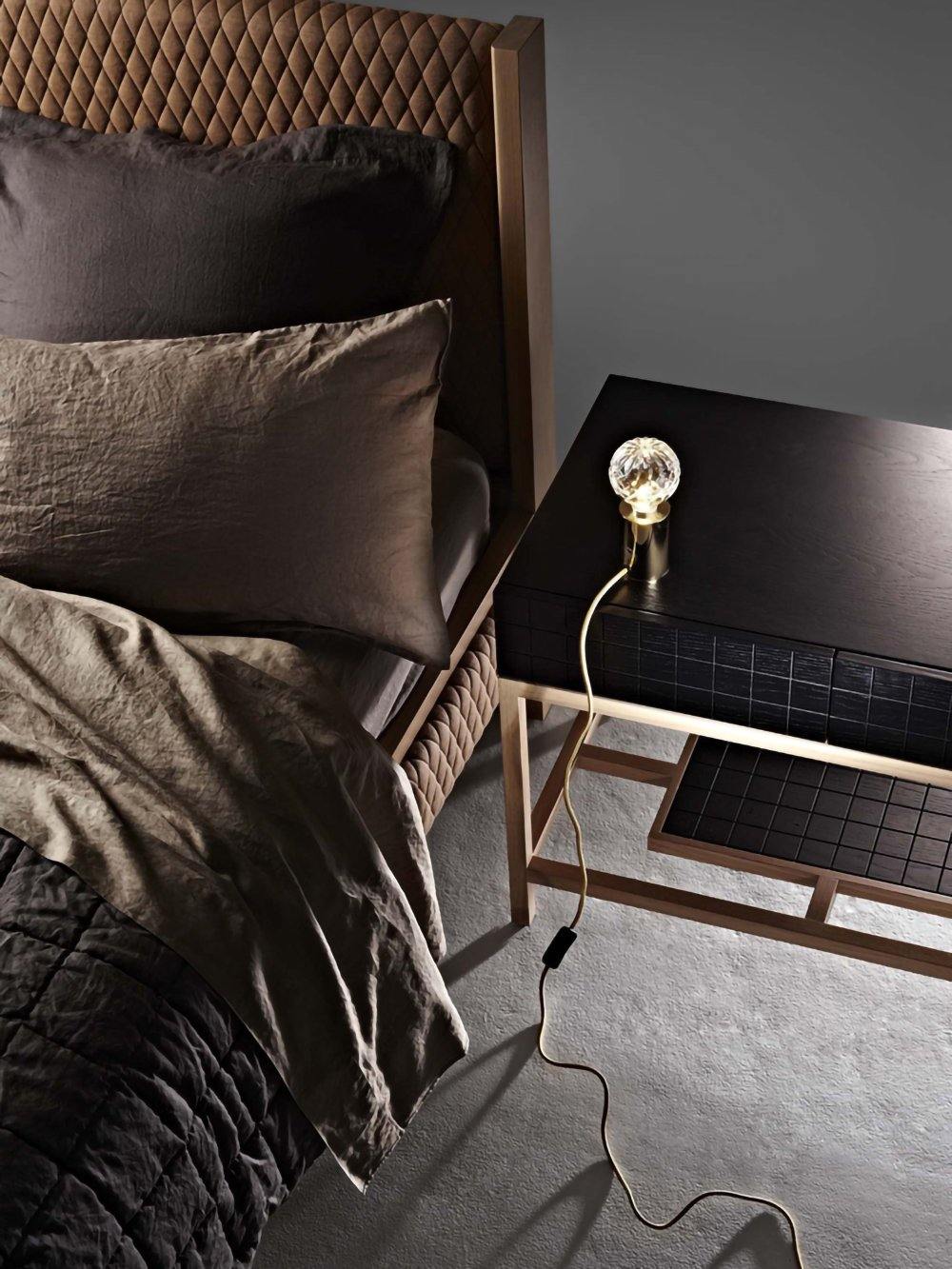 Lyrician Brass Glass Industrial Table Lamp