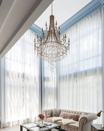Sorvexa Chandelier Luxury Shell Crystal Retro