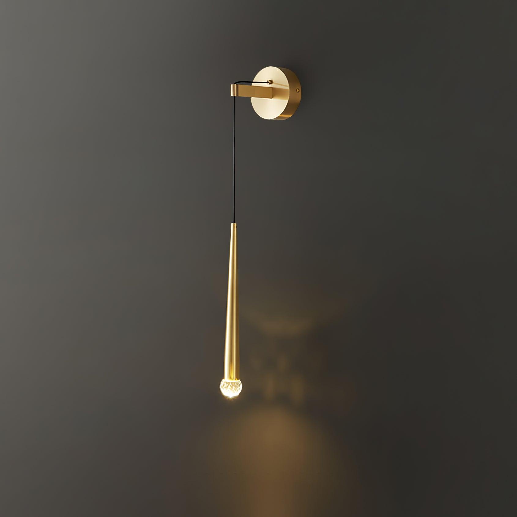 Dava Modern Minimalist Conical Crystal Wall Lamp