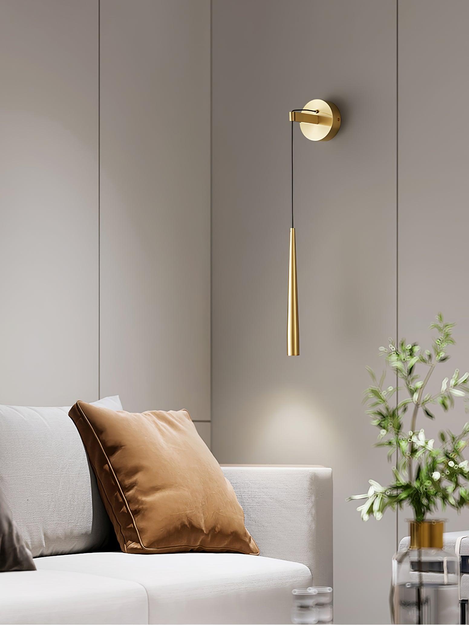 Dava Modern Minimalist Conical Crystal Wall Lamp