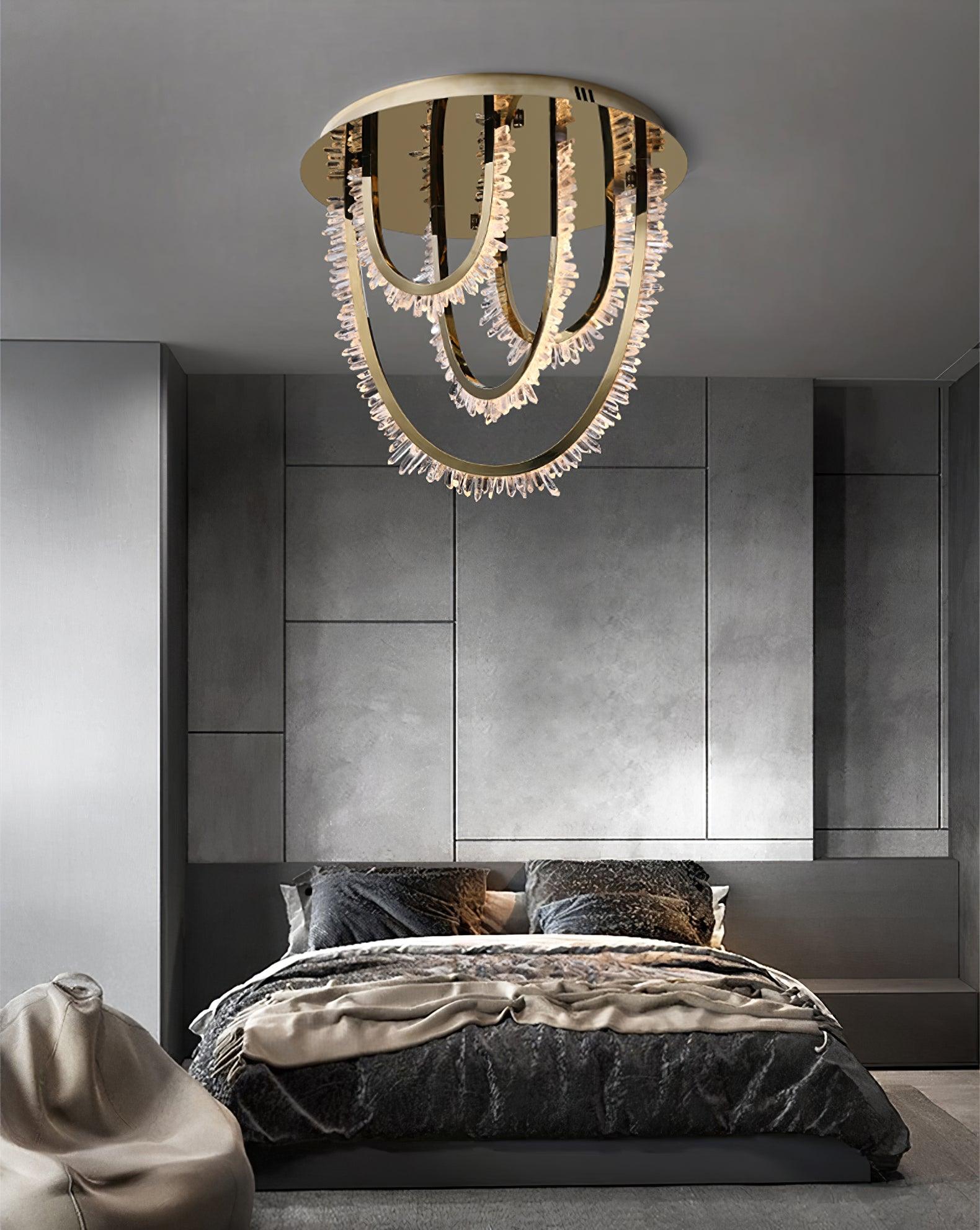 Crystal Individual Creativity Corde Crystal Ceiling Light