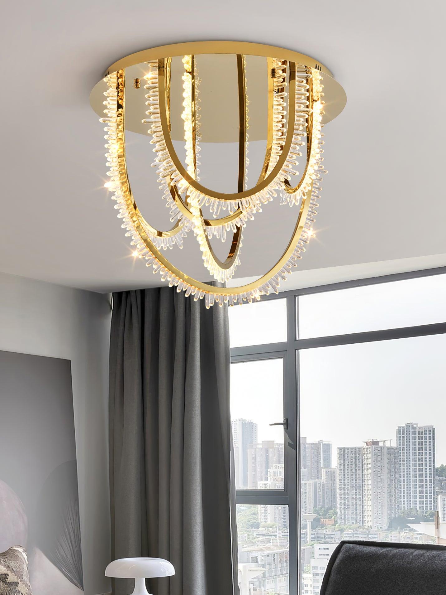 Crystal Individual Creativity Corde Crystal Ceiling Light