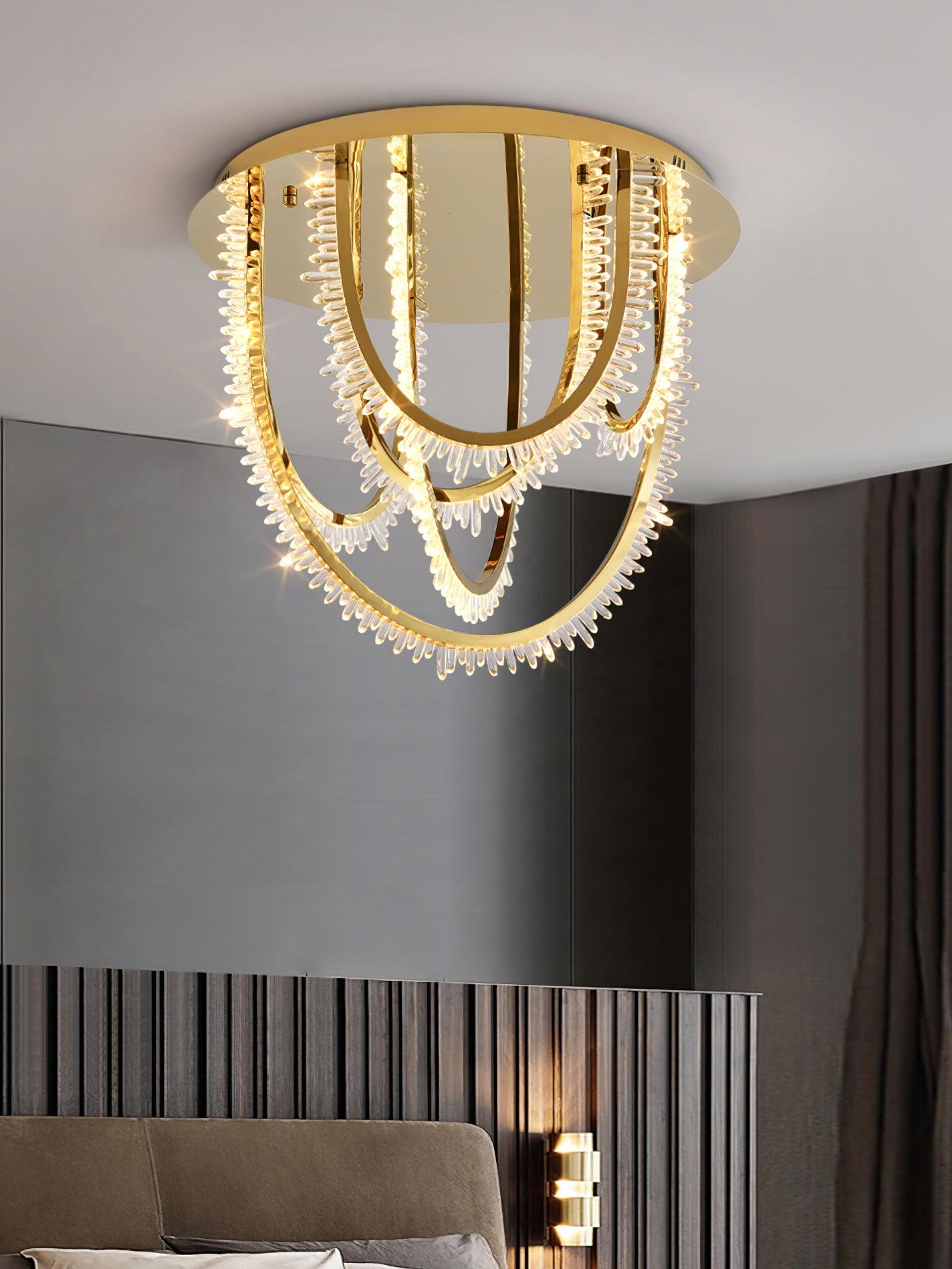 Crystal Individual Creativity Corde Crystal Ceiling Light