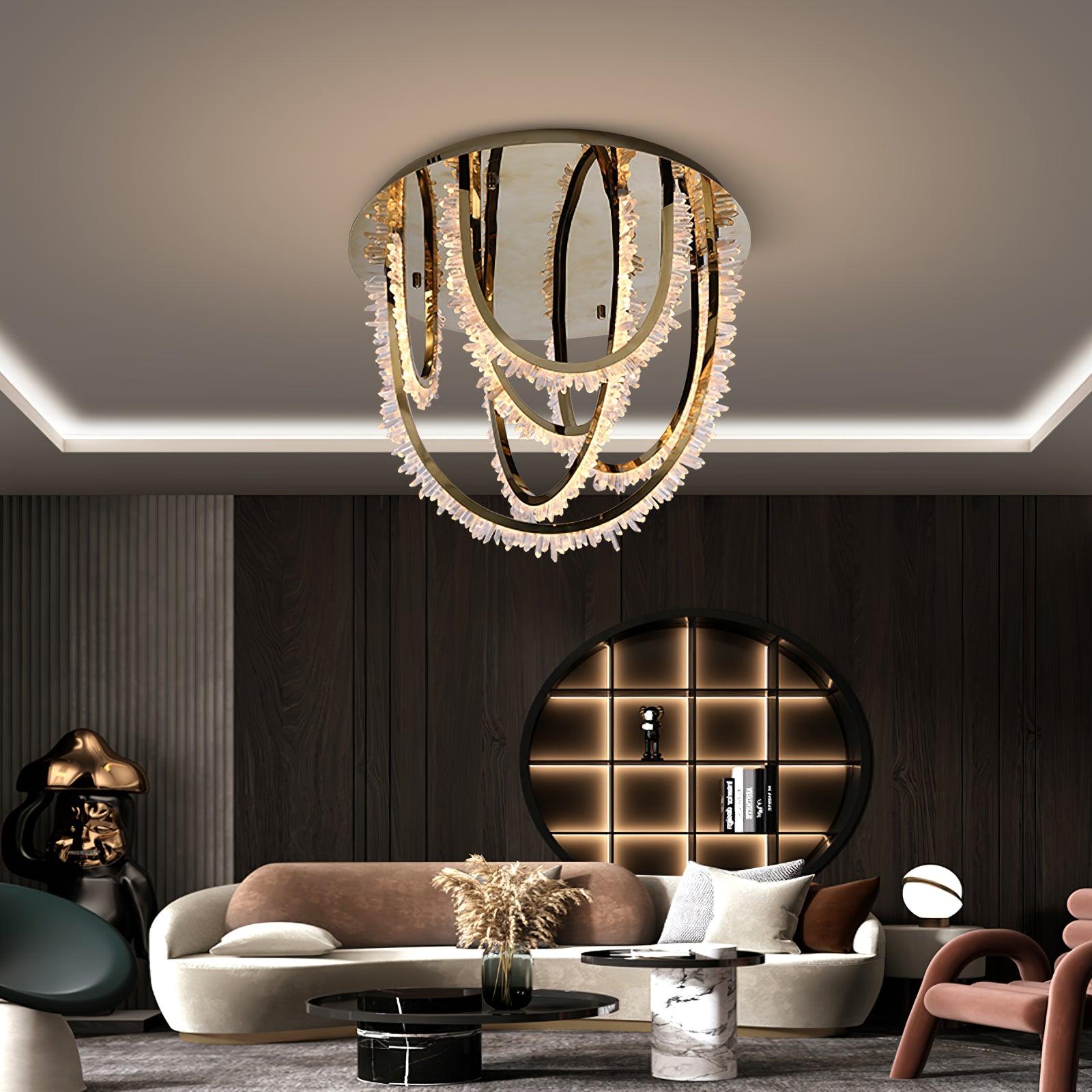 Crystal Individual Creativity Corde Crystal Ceiling Light