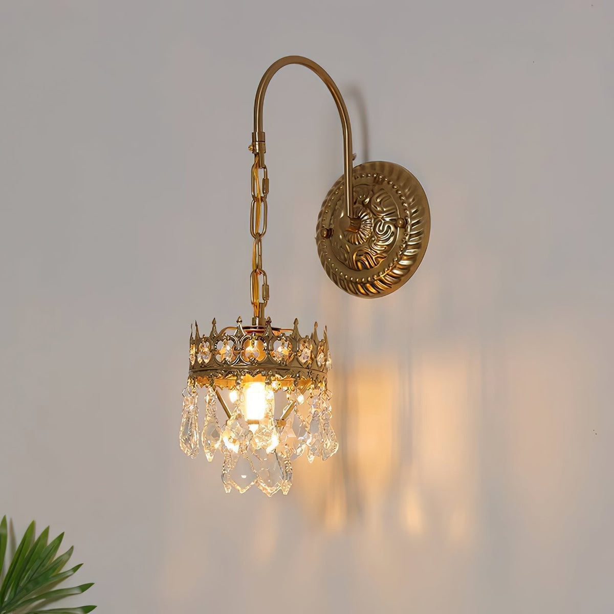 Ivmarila Nordic Art Crown Crystal Sconce Wall lamp