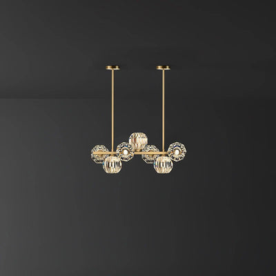 Celisella Crystal Glass Ball Chandelier