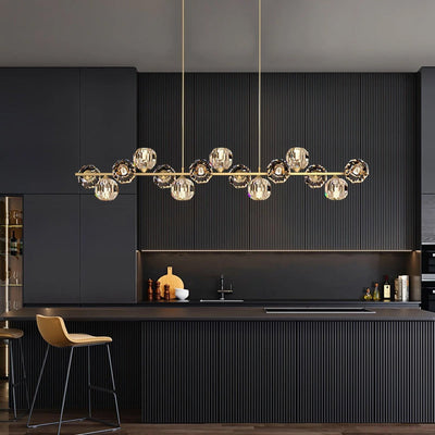 Celisella Crystal Glass Ball Chandelier