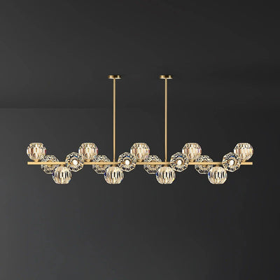 Celisella Crystal Glass Ball Chandelier