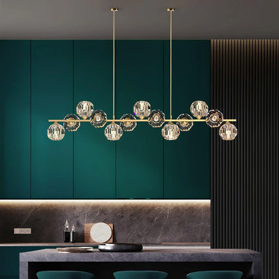 Celisella Crystal Glass Ball Chandelier