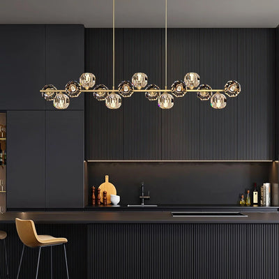 Celisella Crystal Glass Ball Chandelier