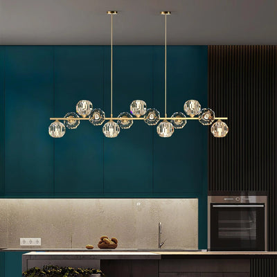 Celisella Crystal Glass Ball Chandelier