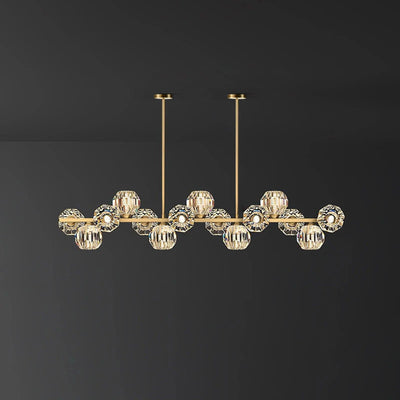 Celisella Crystal Glass Ball Chandelier