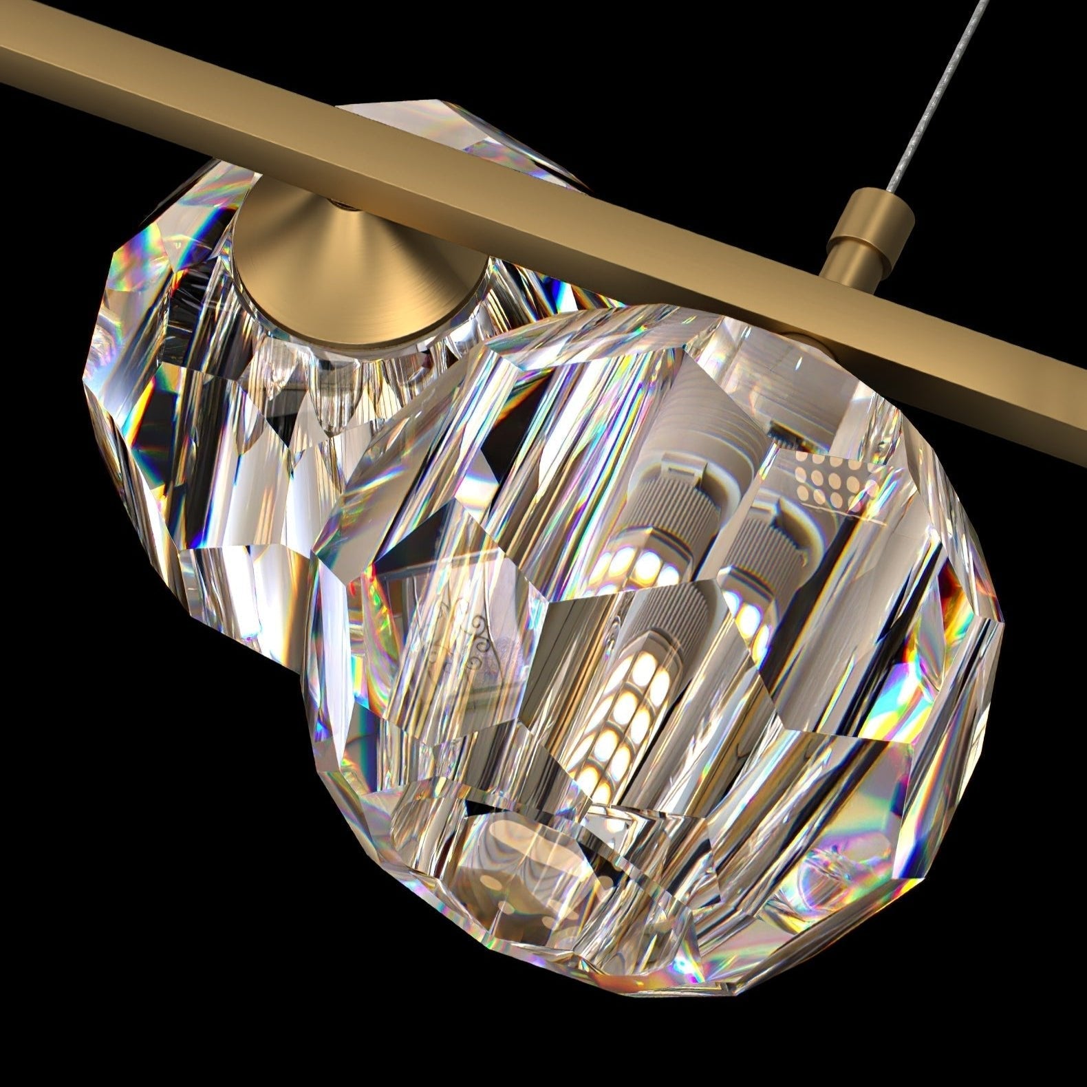 Celisella Crystal Glass Ball Chandelier