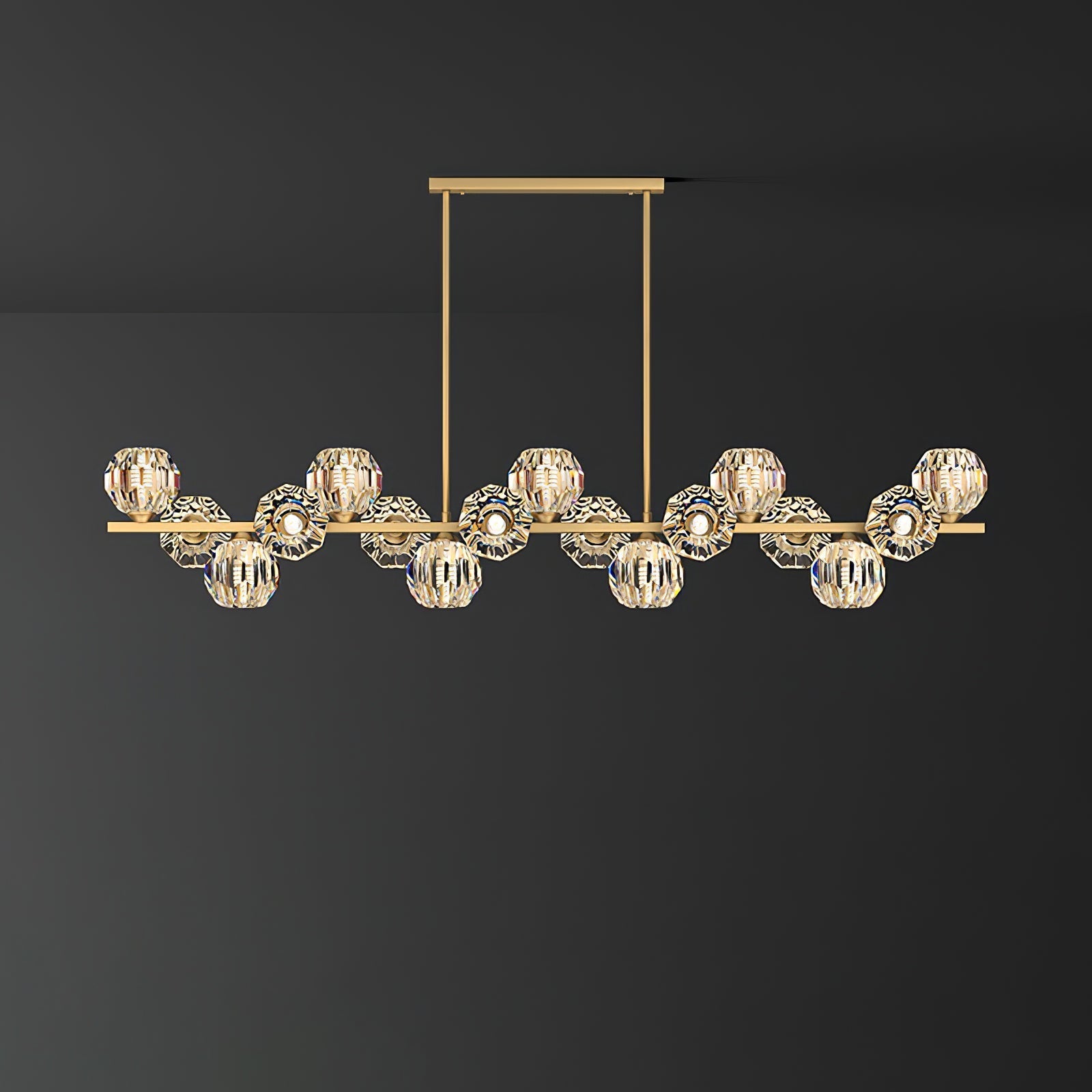 Celisella Crystal Glass Ball Chandelier