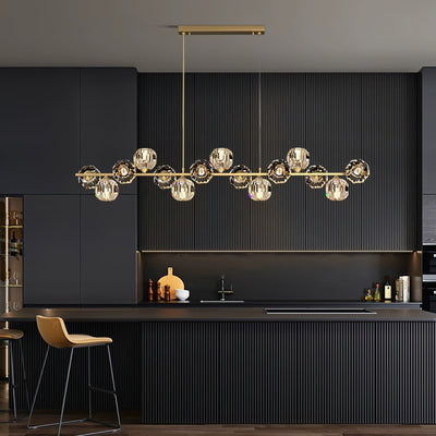 Celisella Crystal Glass Ball Chandelier