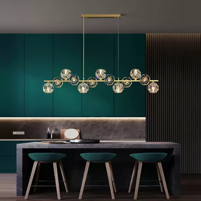 Celisella Crystal Glass Ball Chandelier