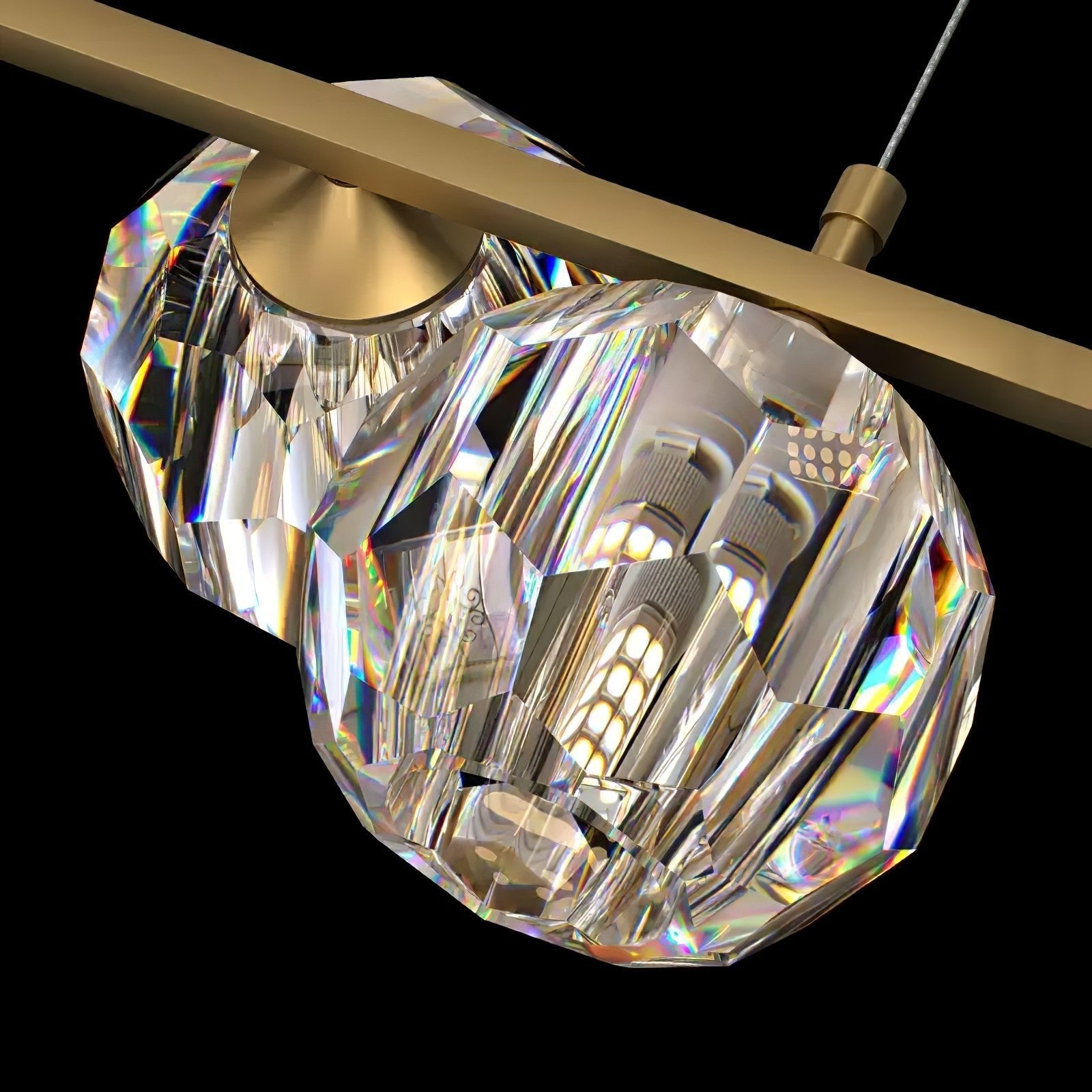 Celisella Crystal Glass Ball Chandelier