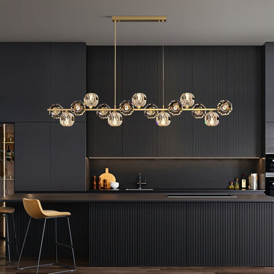 Celisella Crystal Glass Ball Chandelier